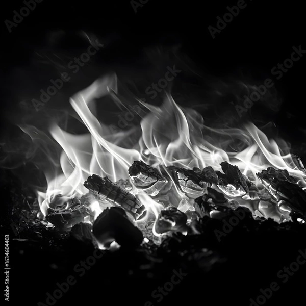 Fototapeta Generative AI, Abstract background image of cold flames
