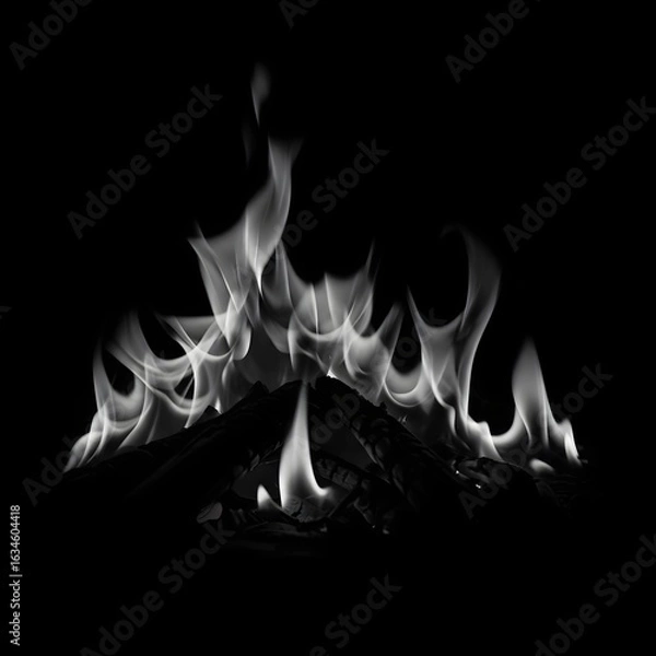 Fototapeta Generative AI, Abstract background image of cold flames
