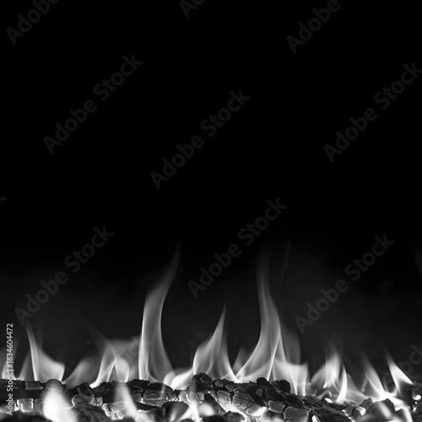 Fototapeta Generative AI, Abstract background image of cold flames
