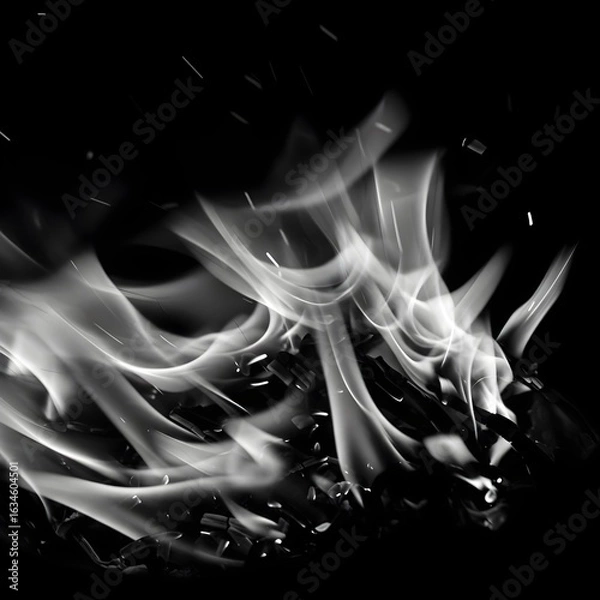 Fototapeta Generative AI, Abstract background image of cold flames
