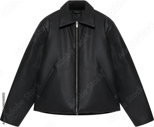 Obraz black leather jacket mockup