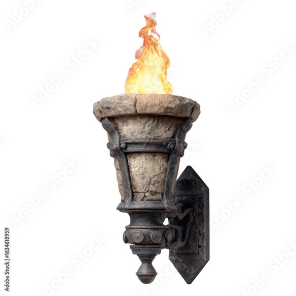 Fototapeta Wall-Mounted Fire Torch
