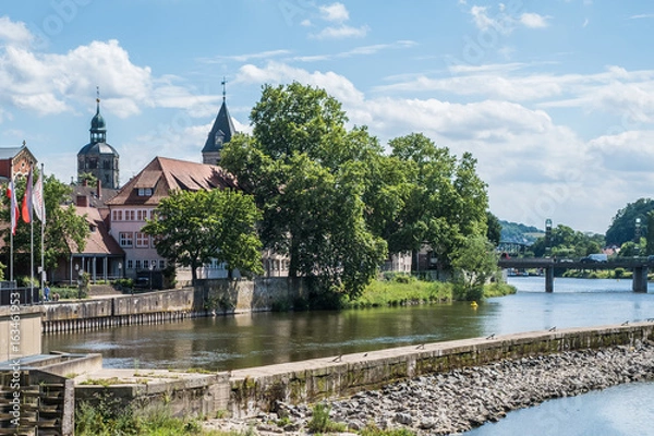 Obraz Stadt  Hameln -Weser mit Münsterkirche
