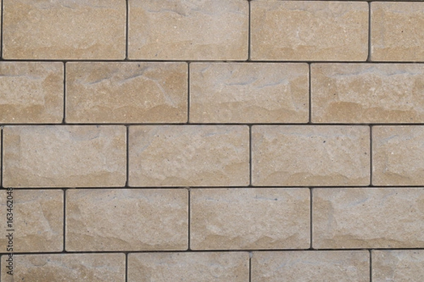 Fototapeta Beige brick wall, background, texture