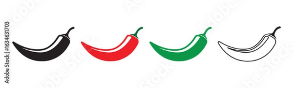 Fototapeta vector illustration of a red pepper icon