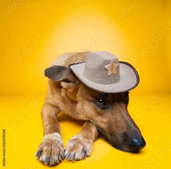 Fototapeta dog with hat