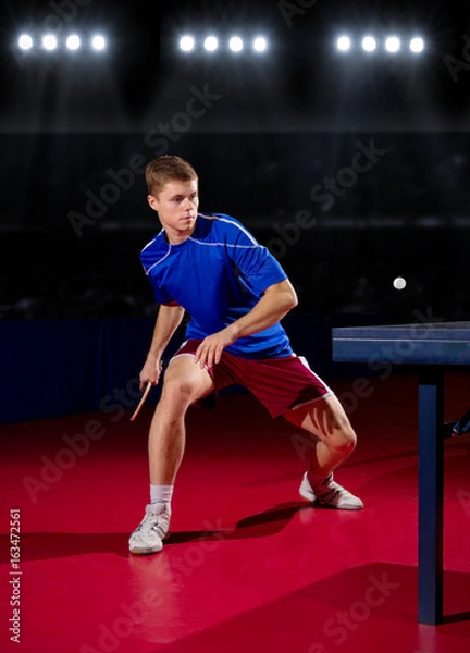 Obraz Young table tennis player