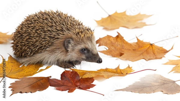 Fototapeta Hedgehog, isolated transparent background