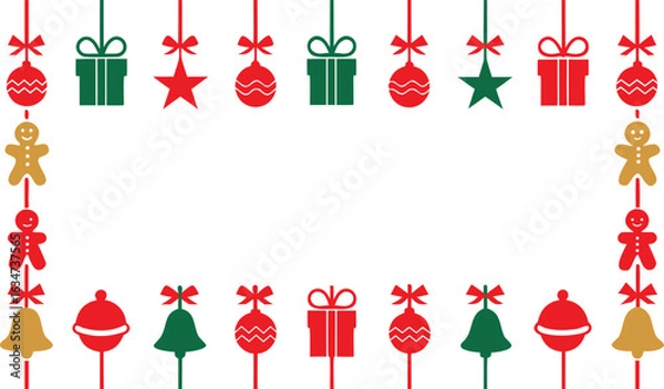 Fototapeta Christmas Holiday Decorative Elements Vector Set