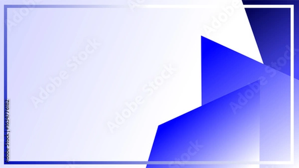 Obraz Icy bue shapes over bordered pale blue background