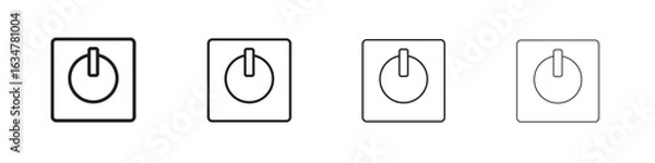 Fototapeta Dimmer icons in black simple line elements.