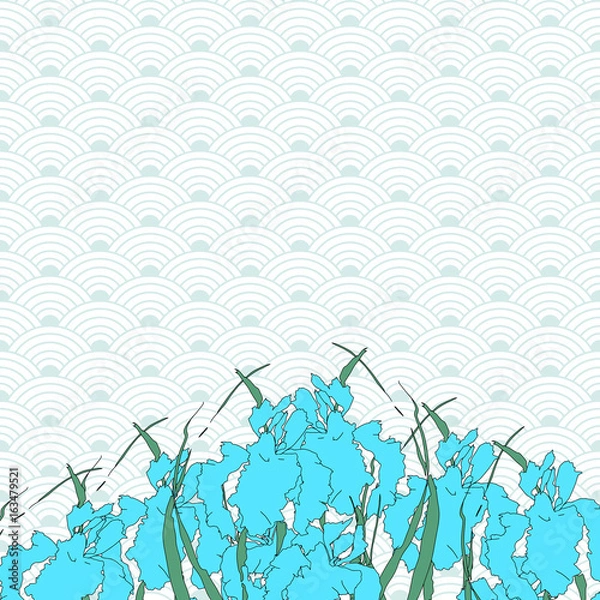 Obraz Vector iris. Hand-drawing illustration.