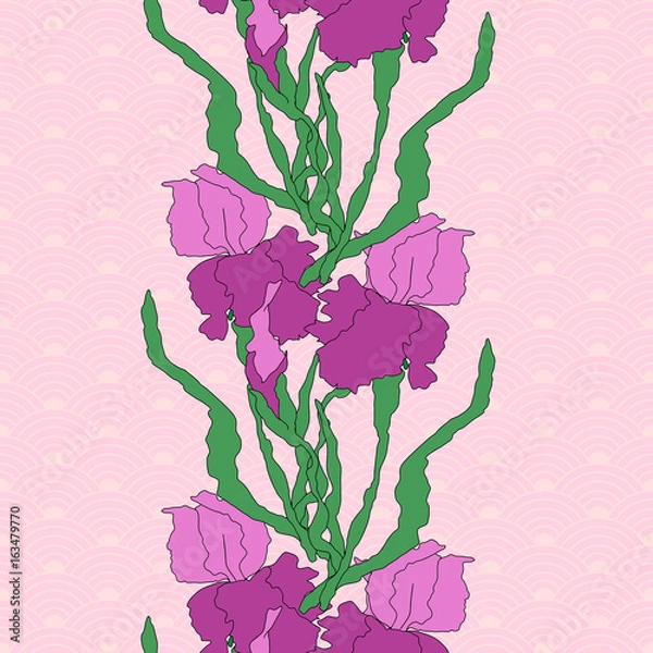 Obraz Vector iris. Hand-drawing illustration.
