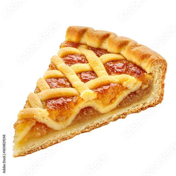 Obraz crostata slice isolated on white