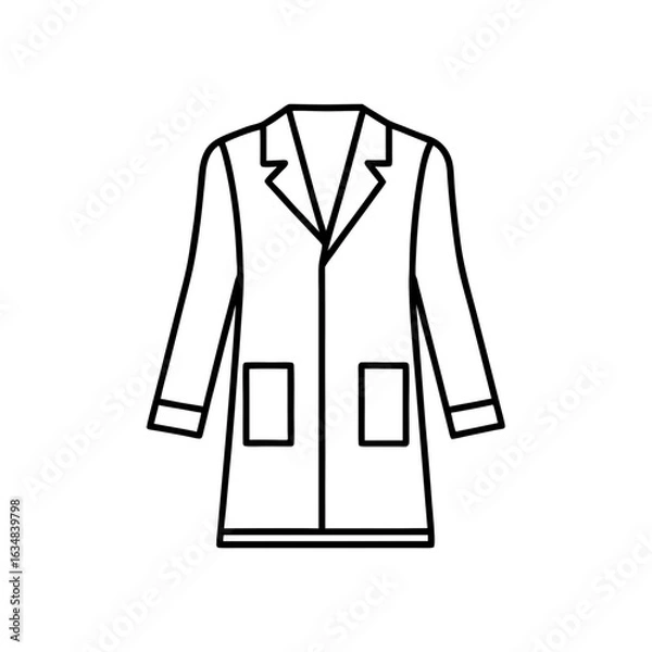 Obraz lab coat icon vector