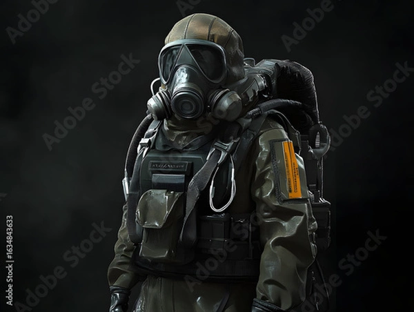 Obraz Three-View Hazmat Suit Design