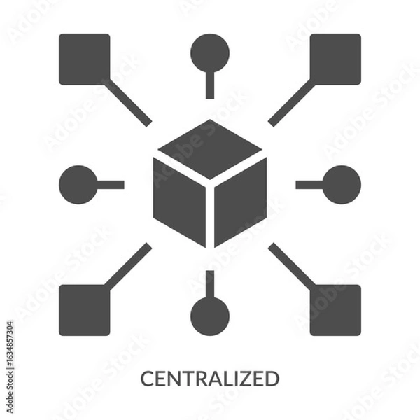 Obraz Centralized Icon Line Style. Design Vector Illustration