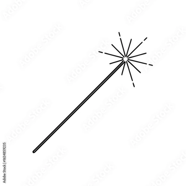 Obraz sparkler stick icon vector