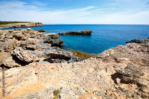 Fototapeta Rocky beach in mallorca Rocky shore