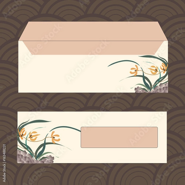 Obraz Envelopes for letters, front and back.