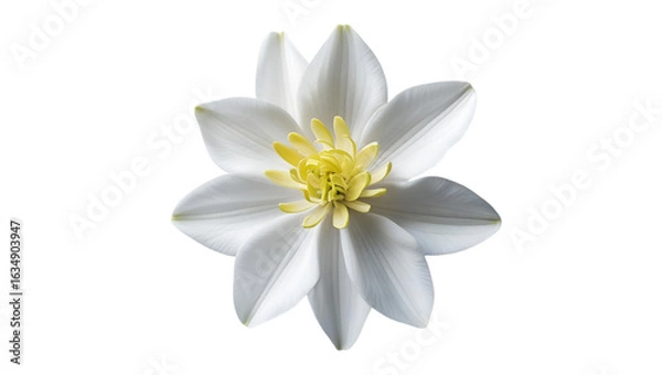 Obraz Single jasmine bloom isolated on white background