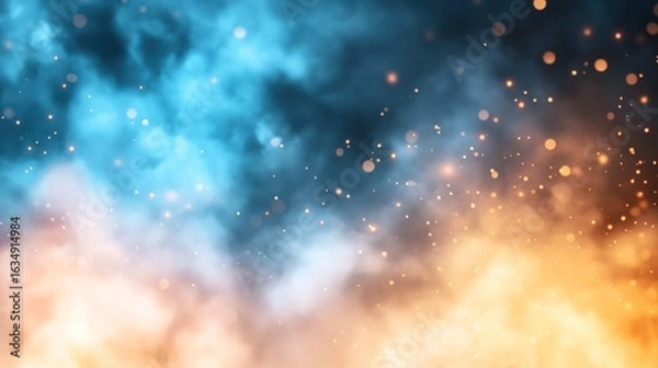 Fototapeta Abstract background with fire and smoke effect graphic design element