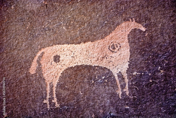 Fototapeta Ancient Petroglyphs at Montezuma Canyon, Near Blanding, Utah