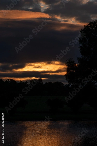 Obraz sunset over the lake