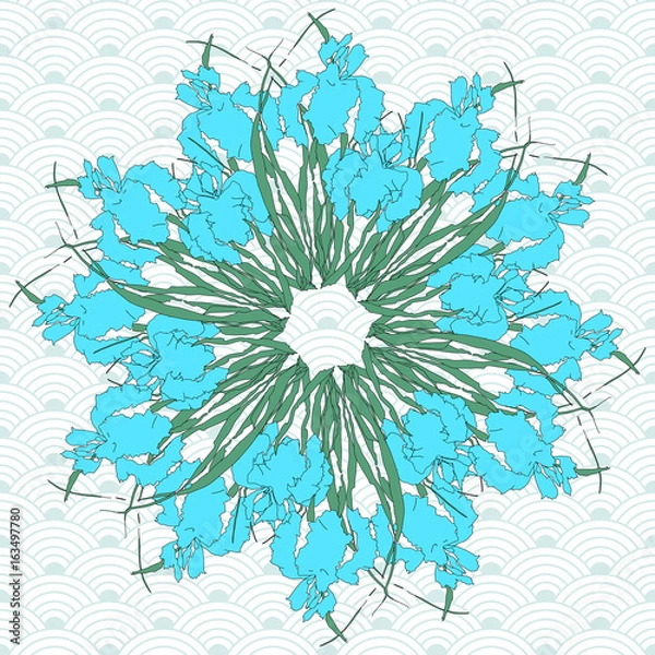 Obraz abstract pattern with irises. 