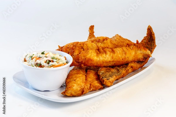 Fototapeta fried fish dinner