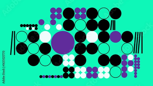 Obraz Geometric color grid background