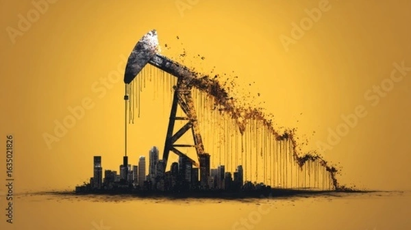 Fototapeta Impact of declining oil prices on global economies and energy markets  an in depth analysis