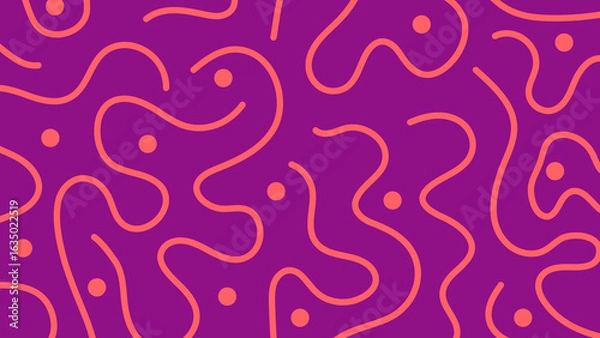 Obraz Vibrant Purple Squiggle Background