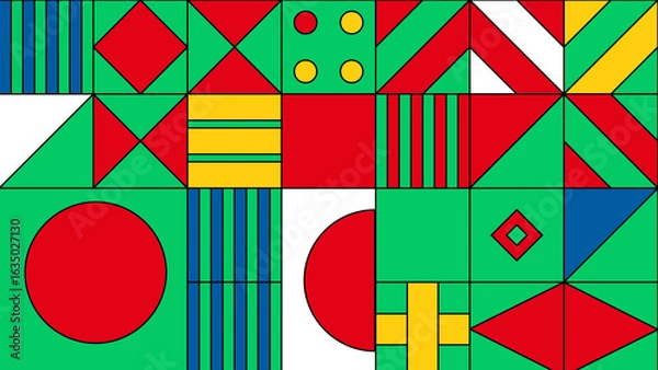 Obraz Modern colorful tile background