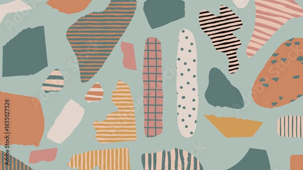 Obraz Handcrafted abstract collage background