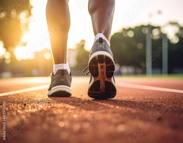 Obraz スポーツをする人の足元