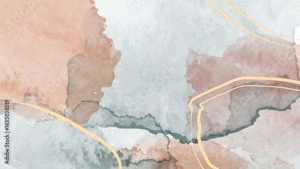Fototapeta Calm abstract watercolor background