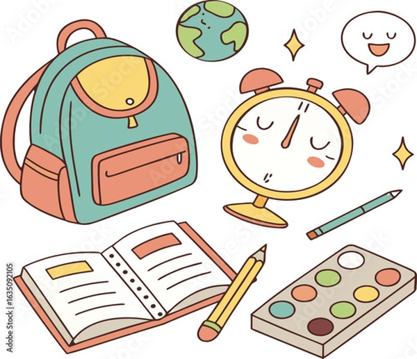 Obraz school stationery set