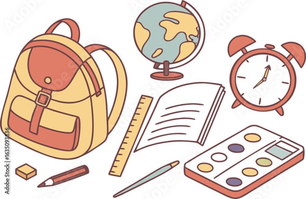 Obraz school stationery set