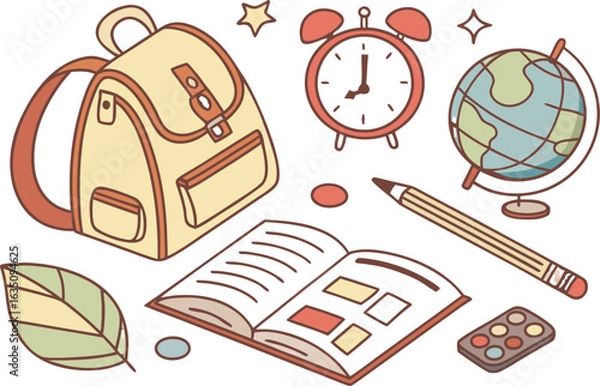 Obraz school icons set