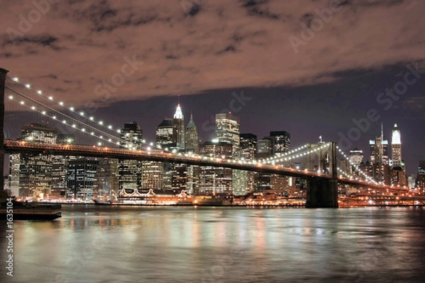 Obraz brooklyn bridge  at night