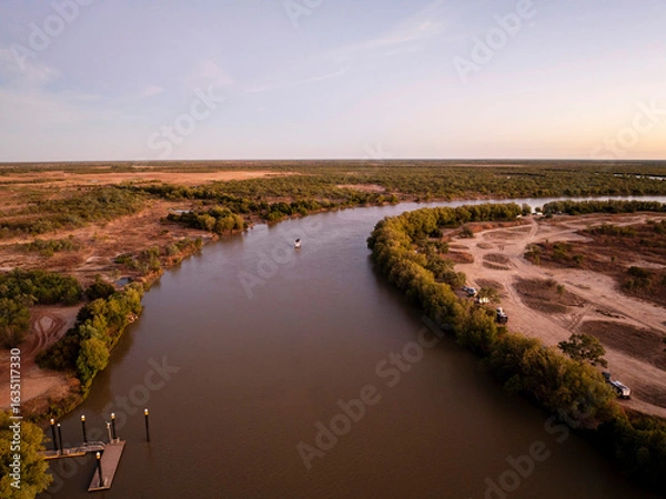 Obraz sunset over the river
