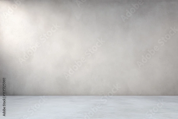 Fototapeta Minimal Concrete Studio Background in Neutral Gray. Seamless neutral gray concrete wall texture ideal for studio photography, product presentations, and digital backdrops. Smooth surface with soft sha