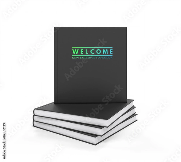 Fototapeta New Employee Handbook (HR handbook). 3D illustration