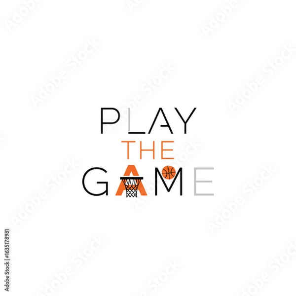 Obraz Creative Typographic Design Play the Game Focusing on Engagement and Dynamic Interaction