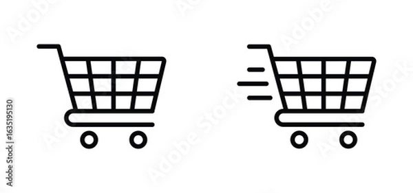 Fototapeta Shopping cart icon vector	