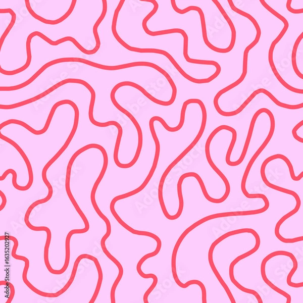 Obraz abstract seamless pattern, hand drawing lines patterns