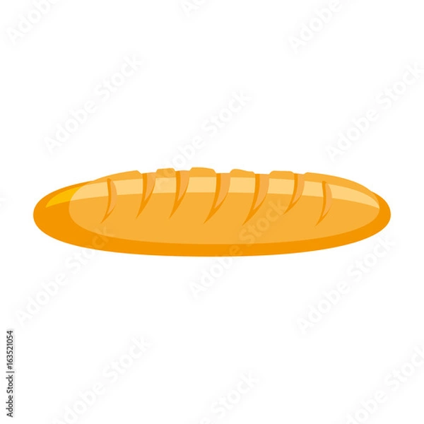 Fototapeta Delicious bread isolated icon vector illustration graphic design