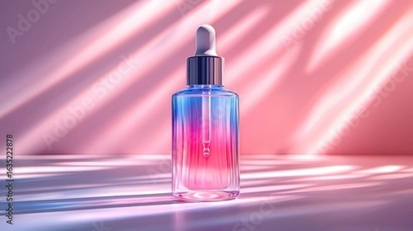 Fototapeta Radiant serum dropper bottle in soft light