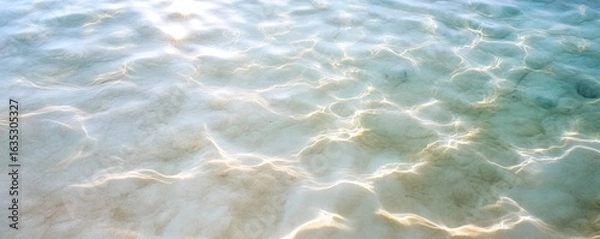 Obraz Sunlight through clear ocean water ripples abstract pattern